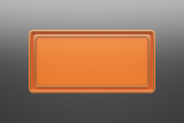 Rectangular colored plate with corners from tubes