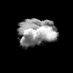 Fototapeta na wymiar Cloud isolated over black background