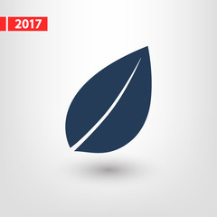 Leaf icon, vector illustration. Flat design style 