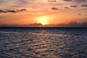 Obraz premium Sunset on the island of Saipan