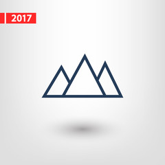 Mountain  icon, vector illustration. Flat design style 