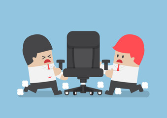 Businessmen fighting for ceo chair