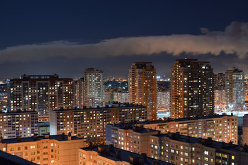 Night of the roof of the beautiful city