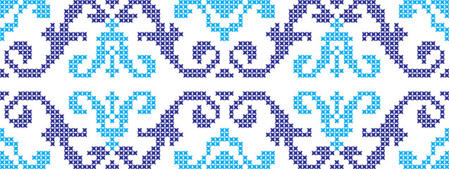 embroidered Ukrainian national pattern cross