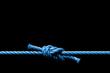 two blue ropes with knot background banner