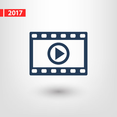 video icon, vector illustration. Flat design style