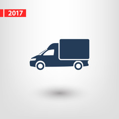 Truck icon, vector illustration. Flat design style