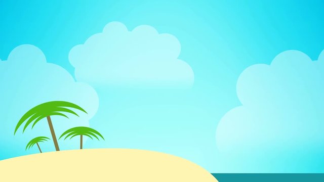 Flat Vector Loopable Summer Background version 1