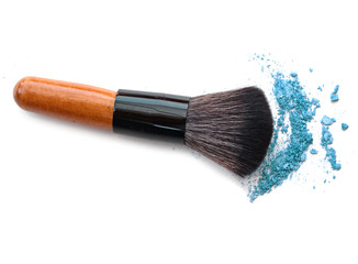 Crushed blush isolated on white