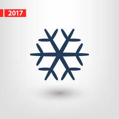 Snowflake icon, vector illustration. Flat design style