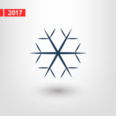 Snowflake icon, vector illustration. Flat design style