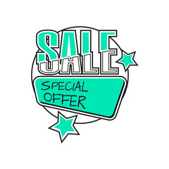 flat design sale stickers.