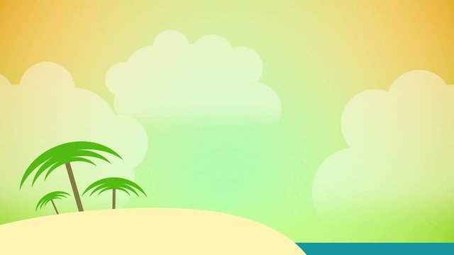 Flat Vector Loopable Summer Background version 2
