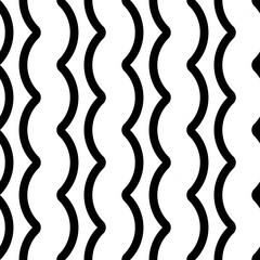 Design seamless monochrome waving pattern