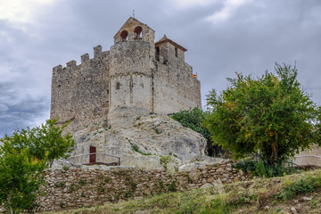 Fototapeta na wymiar Medieval stone castle of Calafell Spain