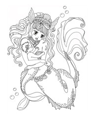 Coloring page The Mermaids