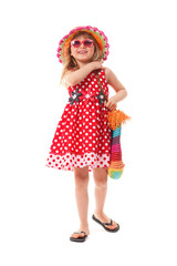 Little girl was dressed for summer walk