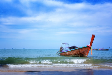 Fototapeta premium wooden boats and sea