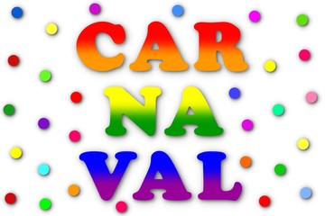 Cartel de carnaval arcoíris