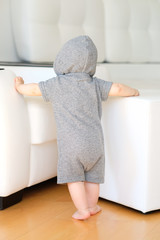 Baby boy wearing hoodie