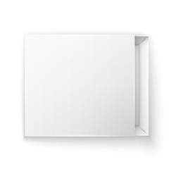 Blank empty white paper packaging