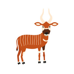 Bongo cartoon character isolated on white background.