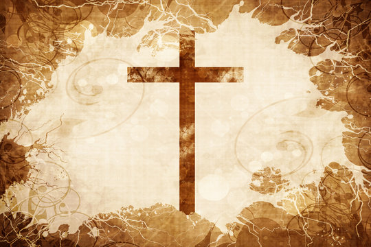Grunge vintage Christian cross