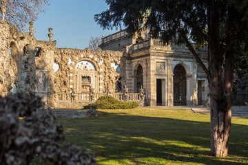 Fototapeta na wymiar Nymphaeum in Villa Litta's garden, Lainate near Milan