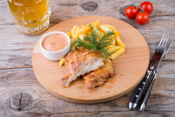 Fried chicken meat
