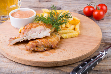 Fried chicken meat