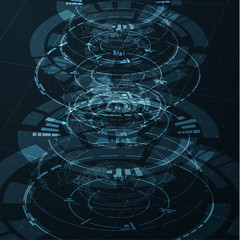 Circular technological shapes. EPS10