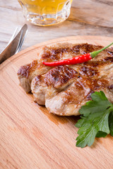 Fried beef steak