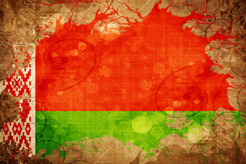 Grunge vintage Belarus flag