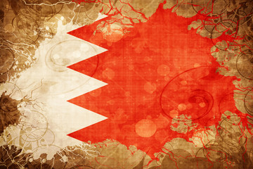 Grunge vintage Bahrain flag