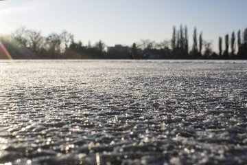 Frozen lake