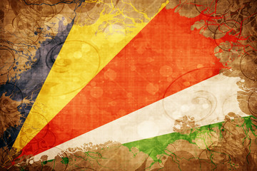 Grunge vintage seychelles flag