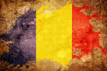 Grunge vintage Romania flag