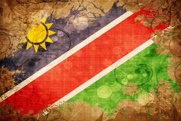 Grunge vintage Namibia flag