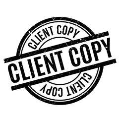 Client Copy rubber stamp. Grunge design with dust scratches. Effects can be easily removed for a clean, crisp look. Color is easily changed.