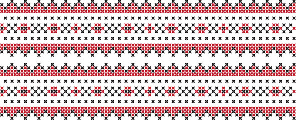 embroidered Ukrainian national pattern cross