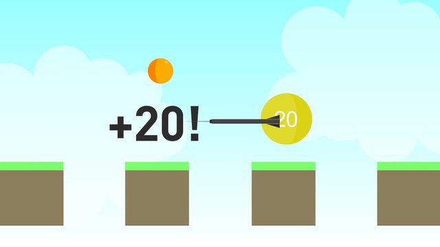 Generic Fake Video Game Screen - Bouncing Ball