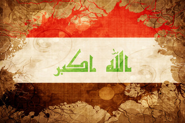 Grunge vintage Iraq flag