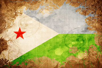 Grunge vintage Djibouti flag