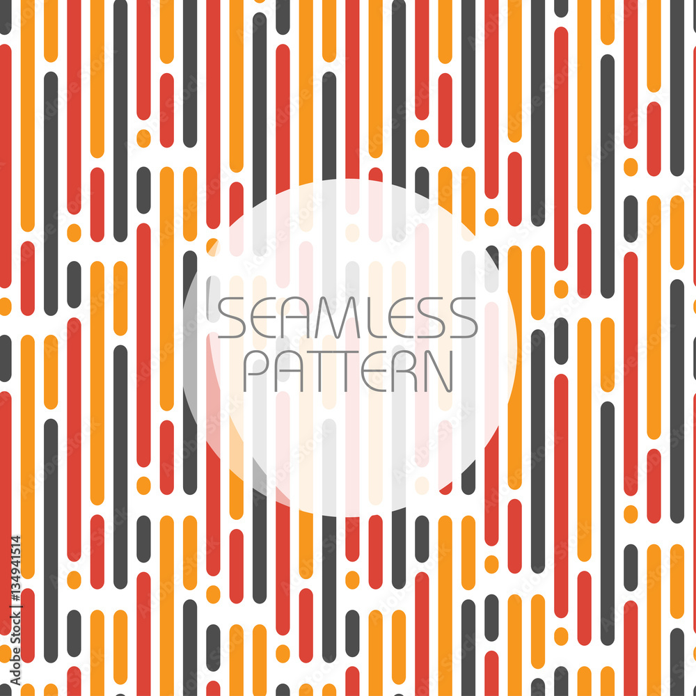 Poster Seamless pattern with parallel lines in three colors. Modern vector illustration