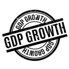 Gdp Growth rubber stamp. Grunge design with dust scratches. Effects can be easily removed for a clean, crisp look. Color is easily changed.