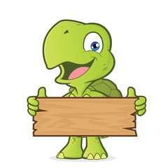 Obraz premium Turtle holding a plank of wood
