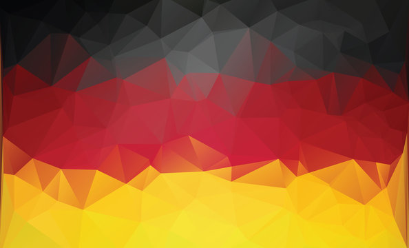 Polygonal german flag.