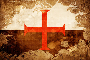 Vintage Templar knight flag