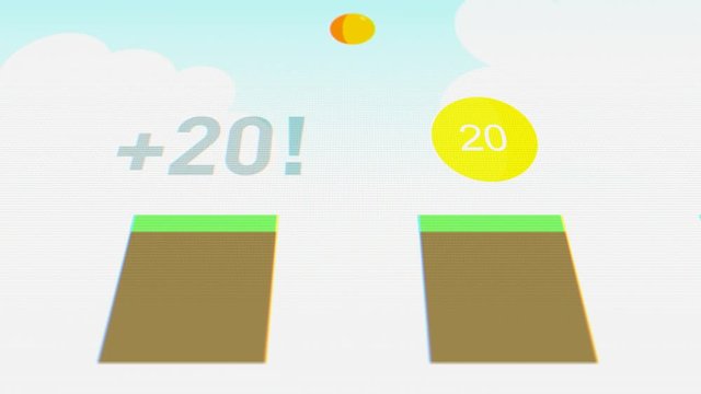 Generic Fake Video Game Screen - Bouncing Ball