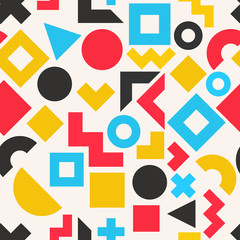 Colorful abstract geometric seamless pattern